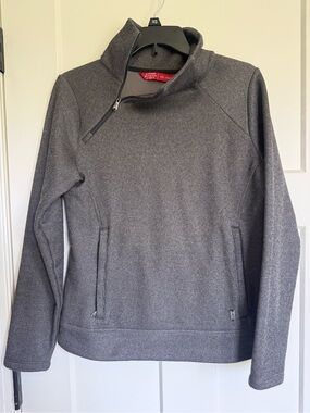 EMS Charcoal Gray Women's Quarter-Zip Pullover Sweater